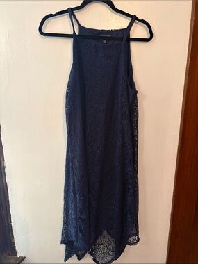 Luxology Navy Lace High-Low Dress Size 14